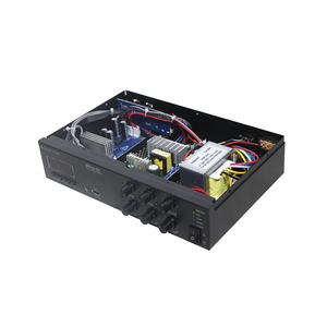 Mezclador <span class=keywords><strong>Amplificador</strong></span> con Reproductor FM de Prioridad para Tarjeta SD, Salida de Altavoz de 100V 70V 4Ohm, Mezclador <span class=keywords><strong>Amplificador</strong></span> de Sonido Comercial Compacto - Product Image 2