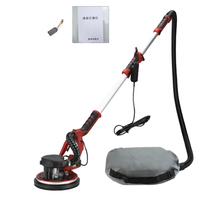 Ponceuse murale électrique pliable 230V de qualité DIY, avec grande poignée, auto-amorçante, sans poussière, pour ponçage de mastic, 5 pouces, vitesse variable, fixation auto-agrippante