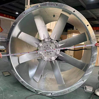 Ventilateur axial marin électrique, débit d'air élevé, vitesse du vent élevée, résistant à la corrosion, coque en tôle galvanisée robuste, pales en alliage d'aluminium