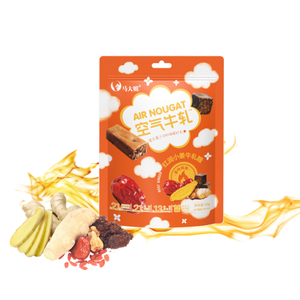 Brauner Zucker Ingwer Rote Datteln Geschmack Luftnougat Bonbons 60g Beutel Mehrere Geschmacksrichtungen Snacks Schneeflocken-Knusperkekse Exotische Hochzeitsbonbons - Product Image 1