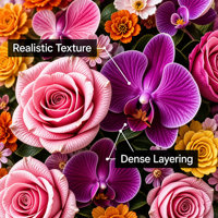 Papier peint floral 5D coloré en acier inoxydable pour décoration de mariage, design personnalisé basé sur les dessins du client