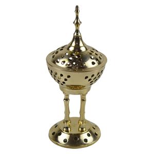 Brûleur d'encens en charbon de bois brillant porte-encens en laiton Design de décoration intérieure avec finition polie brûleur d'encens pour le parfum - Product Image 1