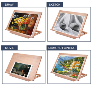 Caballete de Mesa de Madera Maciza Ecológico, Soporte de Pintura Resistente Hecho a Mano <span class=keywords><strong>para</strong></span> Principiantes, Estudiantes y Niños, <span class=keywords><strong>para</strong></span> Dibujo Artístico - Product Image 6