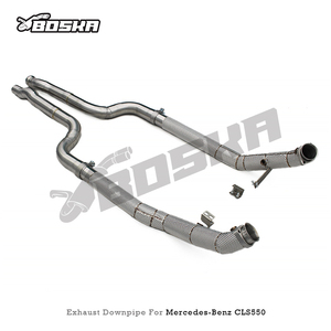 ท่อลงสแตนเลสขัดเงาสำหรับ Mercedes-Benz CLS550 4.7L ปี 2012-2016 W212 M278 Boska Exhaust แบบไหลอิสระ - Product Image 2