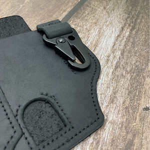 Outdoor camping rescue waist <b>pack</b> tool cover, crazy horse leather EDC flashlight cover, tactical belt <b>bag</b> hiking <b>pack</b> - Product Image 4