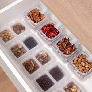 Boîte de rangement transparente simple et double pour épices et assaisonnements, idéale pour le stockage et l'organisation des aliments domestiques en gros - Product Image 2