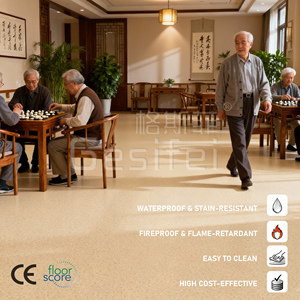 Rollo <span class=keywords><strong>de</strong></span> Vinilo para Piso <span class=keywords><strong>de</strong></span> Hospital, Vinilo para <span class=keywords><strong>Pisos</strong></span> Antiestático, Salida <span class=keywords><strong>de</strong></span> Fábrica, Impermeable, 2 mm - Product Image 6