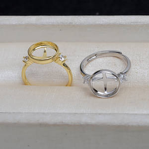 Juego de Anillo y Pendientes de Acero Inoxidable para Mujer, con Colgante de Reina, Bandeja Vacía, Joyería de Moda, Regalo, 10.5 11.5 Mabel 4096 - Product Image 2