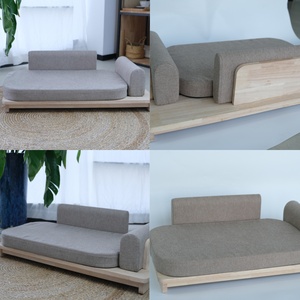 Cao Cấp Cổ Điển Vật Nuôi Sofa Giường Cơ Sở Bằng Gỗ Con Chó Nhỏ Có Thể Tháo Rời Bộ Nhớ Bọt Sang Trọng Hình Vuông Hình Dạng Động Vật Mô Hình Làm Chất Lượng Miếng Bọt Biển - Product Image 5