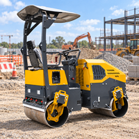 Rouleau compresseur hydraulique de 2,5 tonnes pour la réparation de l'asphalte et le compactage des surfaces routières