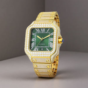 Montre NUOYA Iced Out VVS Moissanite pour Homme, Cadran à Chiffres Romains, Testeur de Diamant Inclus, Bijou de Luxe Hip Hop, Cadeau pour Homme - Product Image 2