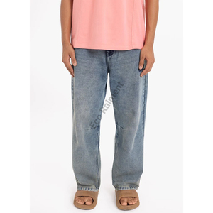 Pantalons en jean pour enfants décontractés et fins de haute qualité, personnalisés, en coton extensible, respirants, à séchage rapide, coupe droite, vêtements pour garçons - Product Image 4