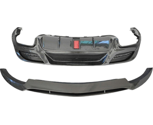 Kit carrosserie compact en fibre de carbone modifiée avec séparateur avant et aileron arrière lumineux pour Mercedes GLE63 ancienne, pièces de modification aérodynamique - Product Image 1