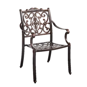 Chaise d'extérieur ajourée en aluminium moulé sous pression, mobilier d'extérieur moderne, design en aluminium, à la mode