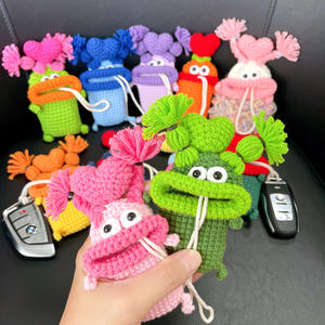 ที่หุ้มกุญแจรถลายการ์ตูนน่ารักพร้อมปากไส้กรอกกระเป๋าหัวเข็มขัดปลอกขนสัตว์พวงกุญแจโลหะมีสไตล์ - Product Image 3