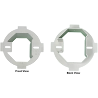 CETL-Rallonge de boîte à lumière de plafond en plastique, anneau d'extension en PVC SLK-5, blanc rond, pour boîtes octogonales