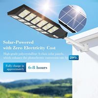 Lampe solaire LED tout-en-un 100W 200W 300W avec détecteur de mouvement, étanche IP65, allumage crépusculaire, super lumineuse pour les routes