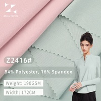 Tela de Punto Interlock Elástica de Poliéster y Spandex Cepillada de Doble Cara Súper Suave, Ligera, para Ropa Deportiva de Yoga para Niñas, Suministro de Fábrica