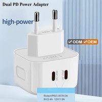 Chargeur USB-C à charge rapide OEM double PD 20W/21.5W/40W/43W avec protection OTP pour téléphones et tablettes