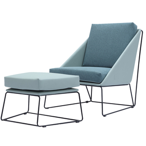 attesa di stile italiano metà del secolo singolo tessuto salone di base in metallo per il tempo libero del braccio sedie moderne - Product Image 1