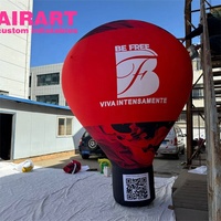Ballon à air chaud gonflable avec logo personnalisé, grand ballon gonflable pour la promotion d'événements en plein air