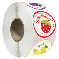 500 vellen rol cartoonstickers fruit appel aardbei stickers cadeauzakje decoratieve taart dessert verzegelingslabel sticker
