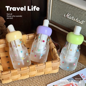 Botella de agua con pajita de manzana, taza portátil resistente al calor para estudiantes, regalo para niñas para el regreso a la escuela - Product Image 2
