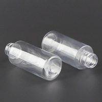 Flacon vide de 50 ml en PET pour échantillon de toner cosmétique, format voyage, avec buse de scellage, impression personnalisée mat et sérigraphiée, design à épaule plate
