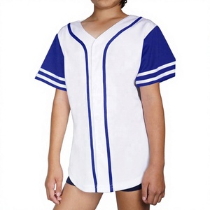 Custom Women's <b>White</b> Blue Baseball Jersey Short Sleeve V-Neck Breathable Polyester Regular Fit Team Sports Apparel Heat-Transfer - Product Image 1