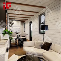Maison en conteneur à 2 étages avec terrasse de 40 pieds Villa de luxe personnalisée de haute qualité Petite maison modulaire préfabriquée mobile