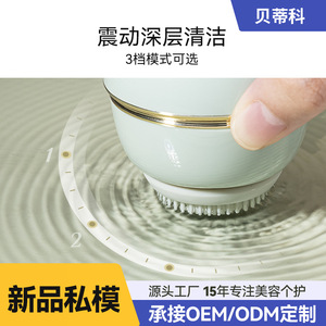 Dispositivo de Limpieza Facial Sónico, Verde, Recargable por USB, con Soporte, Cepillo de Limpieza Facial Vibratorio a Prueba de Agua - Product Image 5