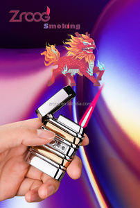 Accendino a torcia LED antivento in metallo ricaricabile a gas butano di nuova concezione Lovisle Tech <span class=keywords><strong>per</strong></span> omaggi - Product Image 3