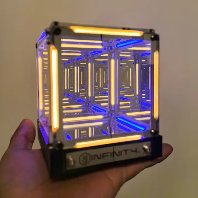 Electronic Game Desktop Technology Atmosphere Light Four-Dimensional Space Hypercube Creative Table Night Light Game Accessories