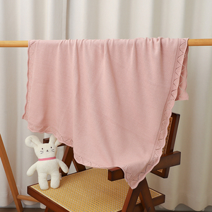 Manta de bebé Mimimxiong transpirable de punto calado 100% algodón, diseño de malla suave para <span class=keywords><strong>cuna</strong></span> y cochecito, ideal para verano - Product Image 3