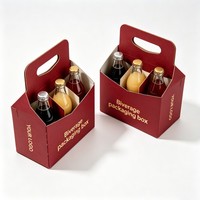 Boîtes à boissons en carton ondulé en gros avec poignée pour bière, jus, boissons, vodka, canettes