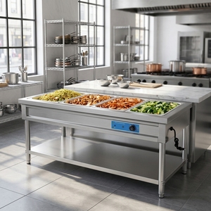 Scaldavivande Elettrico in Acciaio Inox con Fondo Piatto e Riscaldamento Elettrico per <span class=keywords><strong>Buffet</strong></span> e Ristoranti - Product Image 3