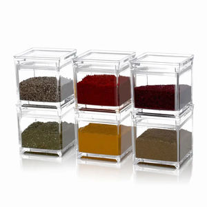 Juego de Recipientes Organizadores de Plástico Transparente, Juego de Recipientes para Especias para Almacenamiento en la Cocina - Product Image 4