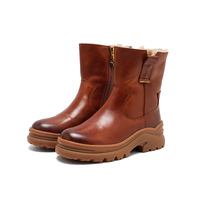 Bottines imperméables vintage pour femmes, à lacets, avec semelle en caoutchouc, légères