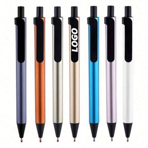 Stylos à bille noirs personnalisés - Pointe moyenne de 1 mm, stylo de bureau pour une écriture fluide, idéal comme cadeau promotionnel - Product Image 1