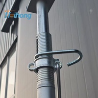 Poste de Apuntalamiento Telescópico Pintado de Acero con Altura Ajustable de 2.2m-4m, 1.8m-3.2m, 3m-5m para Sistema de Encofrado