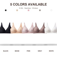 Soutien-gorge sans fil en gelée sans couture push-up décolleté plongeant grande taille sans armatures bretelles réglables pour femmes en stock du S au 3XL