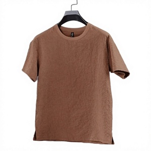 เสื้อยืดแขนสั้นผ้าฝ้ายสีพื้นหนา 200 กรัม ทรงหลวม สไตล์ลำลอง เรียบง่าย สำหรับผู้ชาย แฟชั่นฤดูร้อน - Product Image 4