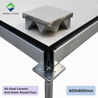 Plancher surélevé antistatique en céramique tout acier robuste 600x600x40mm, panneau ESD rempli de ciment pour centre de données, hôpital SENMAI