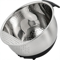DOPMEP Bol de lavage et passoire en acier inoxydable pour riz, quinoa, fruits, légumes et haricots