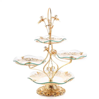 Assiette de fruits multicouche de luxe légère de salon créatif classique européen et américain