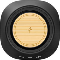 Chargeur sans fil portable multifonctionnel en bambou 3-en-1 de haute qualité Mini haut-parleur extérieur pliable Haut-parleur de charge de haute qualité