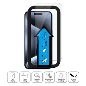 Auto-xả Dễ dàng cài đặt HD Tempered Glass bảo vệ màn hình cho <span class=keywords><strong>iPhone</strong></span> 15 16 cộng với Pro Max Samsung điện thoại di động máy ảnh bảo hiểm đầy đủ - Product Image 4