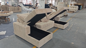 Sofá <span class=keywords><strong>Cama</strong></span> Pinzhi Home Personalizado en Corduroy <span class=keywords><strong>Blanco</strong></span> Cálido y Delicado, Sofá <span class=keywords><strong>Cama</strong></span> Moderno y Elegante para Sala de Estar y Dormitorio - Product Image 5