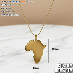 CAIOOCHE Collier en Acier Inoxydable Anti-ternissement, Plaqué Or 18 carats, Haute Qualité, Étanche, Hypoallergénique, Vente en Gros - Product Image 1