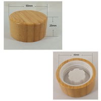 Couvercle à vis en bambou de 50 mm, anti-enfants, pour bouteilles d'eau, bougies/bocaux et pots cosmétiques
